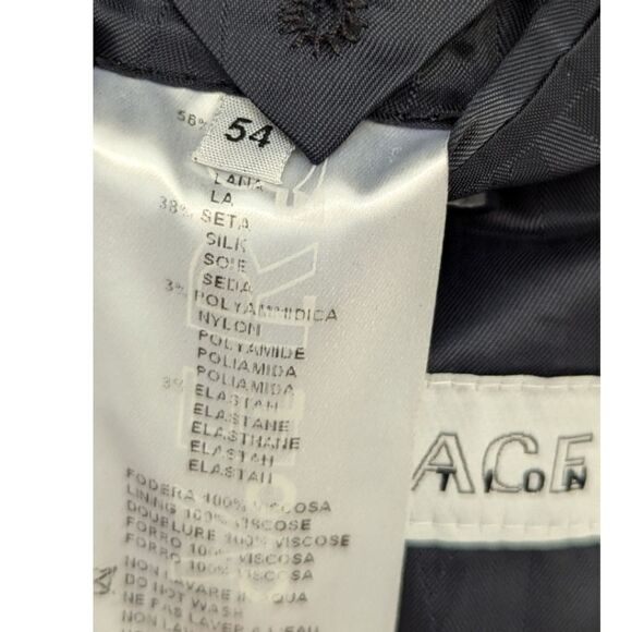 Versace Collection Men's 54R Wool & Silk Shiny Blue Two Button Blazer - Picture 7 of 7